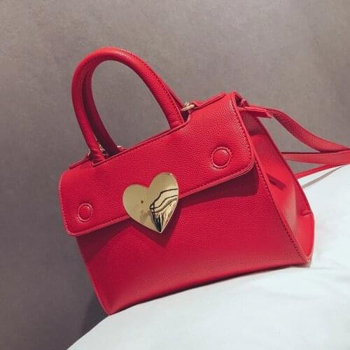 Vintage Fashion Female Love Tote 2021 New High Quality PU Leather Women Designer Handbag High capacity Shoulder Messenger Bag