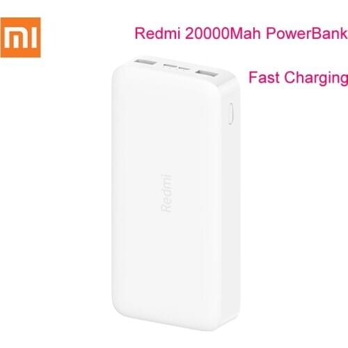Original Xiaomi Redmi Power Bank 20000mAh QC3 USB Type C Portable Powerbank External Battery Powerbank For Smart Home Drop Ship