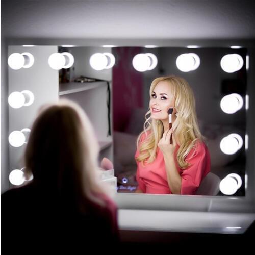 Makeup Vanity Mirror LED Lights Bulbs Lamp Kit Adjustable Lighted Make up Mirrors Cosmetic Hollywood Stage Large 10 Bulb Lamp