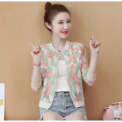 Womens short coat womens spring and summer 2021 new style Korean style long-sleeved sun protection clothing thin