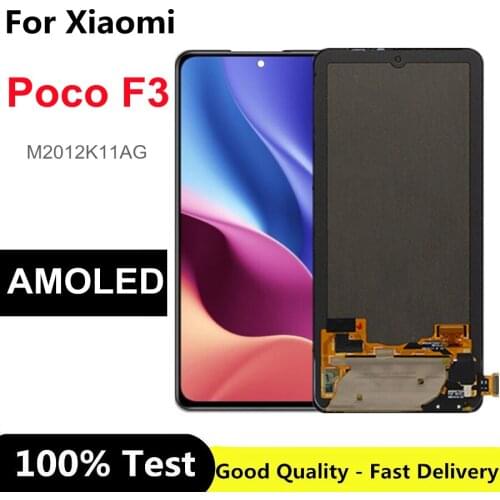 6.67" AMOLED For Xiaomi Poco F3 M2012K11AG LCD Display Screen Touch Panel Digitizer For Xiaomi Pocophone F3 Display