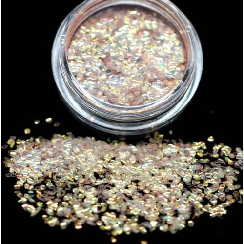 1 Box Golden Nail Mermaid Nail Sequins Paillette Mixed Neon Holo Laser Nail Glitters 3D Flakes Slices Art Decorations Tips