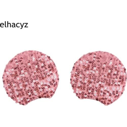 1 Pair Chic European 3.3'' Double Sided Sewing Sequins Mouse Ears Pads Handmade Kids DIY Hair Accessories For Children Head Wear