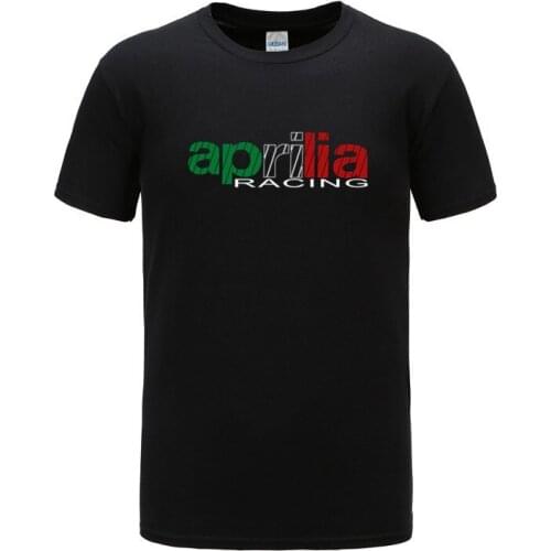 2021 Fashion Pure Cotton APRILIA RACING Motobike T shirt Tops Printed Male Casual Short Sleeve tshirt cotton T-shirt