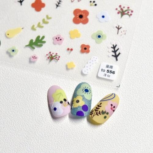 Ruralism Flower Nails Accesorios Foil Nail Art Flower Leaves Nail Sticker Garden Stickers For Manicure Nails Decoracions Sliders