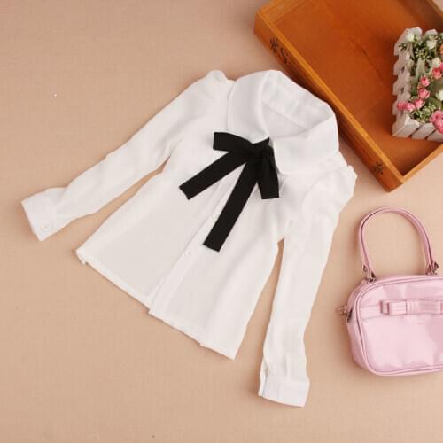 2021 Spring Autumn Teenager Baby School Girls Blouse Girls Tops Kids Shirt Long Sleeve Shirts Childrens Fashion Clothing D493