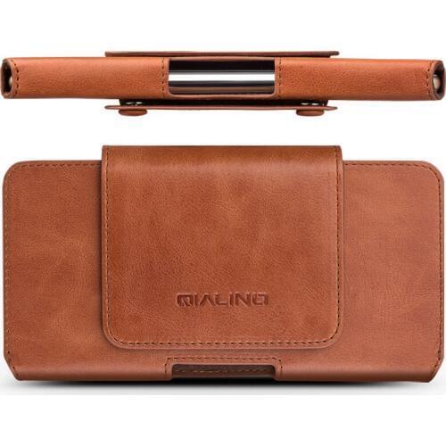 QIALINO Business Style Genuine Leather Case for iPhone XS Luxury Pure Handmade Cover for Apple iPhone X Nostalgia Phone Pouch