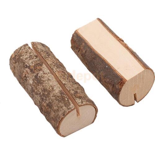 10pcs Wedding Place Wooden Card Holders Table Number Stands for Wedding Table Name Number Business Card Holder Decorations