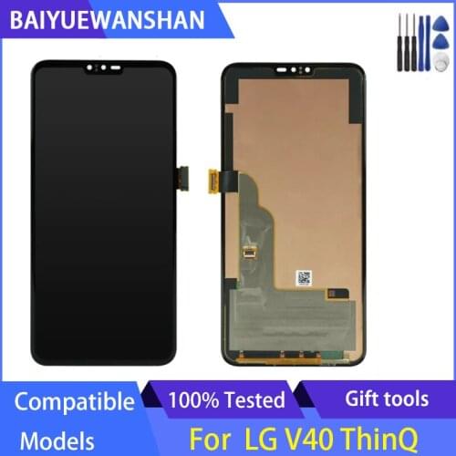 For LG V40 LCD Display Touch Screen Digitizer Assembly With Frame For LG V40 ThinQ lcd Replacement
