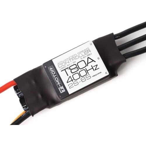 T-MOTOR T80A (2-6S 400HZ WITH BEC) Brushless Motor Electronic Speed Controller for Multicopter fit with U7 motor For Fix-wing