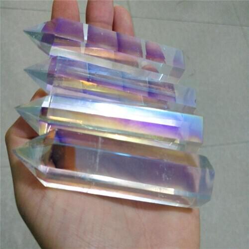 Hot Sale Popular Gloss Effect Natural White Quartz Crystal Electroplating Process Tower For Gifts