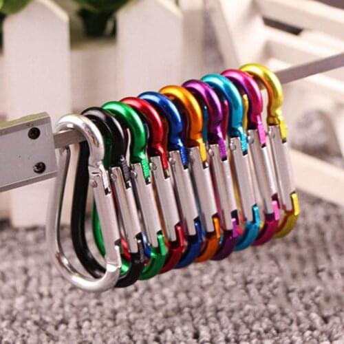 20PCS 48MM Aluminum Alloy Carabiner Outdoor Hanging Buckle Water Bottle Lightweight Sturdy Practical Bag Buckle High Quality