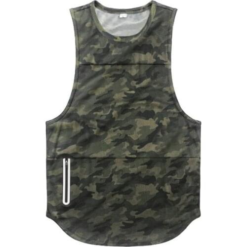 Fitness Men Vest Fashion Camouflage Male GYM Tee Sports Quick Dry Tank Top Summer Training Clothing Workout Running Man T Shirt