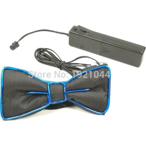 Cheap Blinking Bow Tie EL Wire Bow Tie Glowing Product 10Colors Wedding Party Favors Festival Party Decoration Supplies