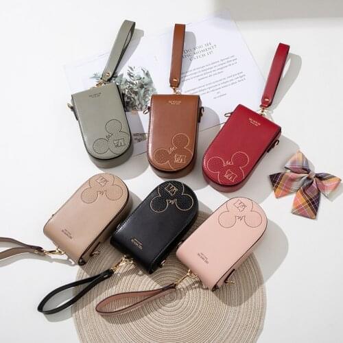 2021 New Women Wristband Mini Shoulder Bags Card Cell Phone Pocket Ladies Cartoon Purse Small Crossbody Messenger Handbag