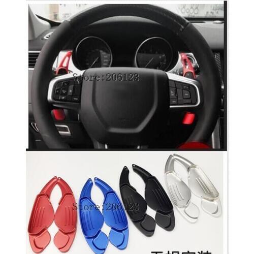 New product 2pcs aluminium alloy car into gear paddle shift fit For Land Range Rover Evoque Discovery Sport/Jaguar XF XE Styling