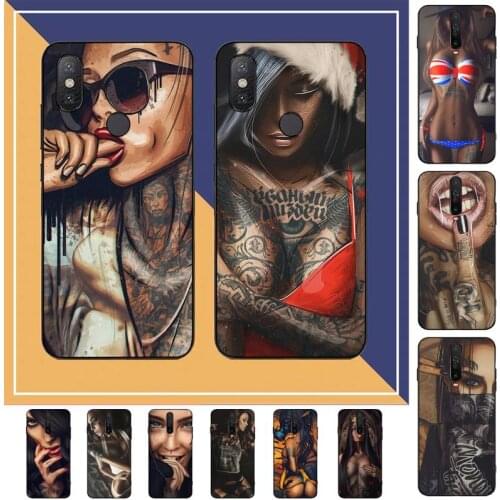 FHNBLJ Sexy Sleeve Tattoo Girl Phone Case for Redmi Note 8 7 9 4 6 pro max T X 5A 3 10 lite pro