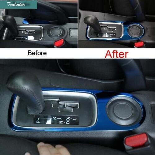 Tonlinker 1 Pcs DIY Car Styling New Stainless Steel The Stalls Panel Cover Case stickers for Mitsubishi Outlander 2013-16