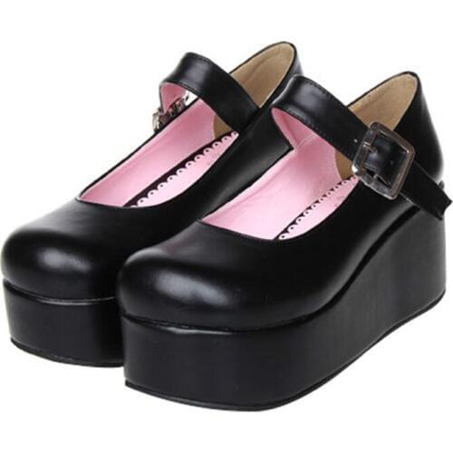 Princess sweet lolita shoes Japanese Princess Lolita doll head spring LOLITA shoes with single platform shoes pu8029