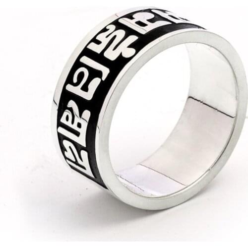 Sterling Silver Vintage 3D Engraved Ring Personalized for Men Custom LOGO Name Letter Gold Couple Rings Jewelry Anniversary Gift