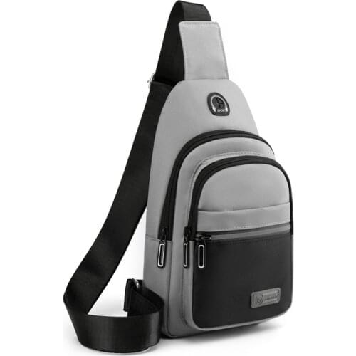 High Quality Durable Fabric Men Chest Bag Fashion Casual Men Slim Crossbody Bag Mens Outdoor Chest Bag With Reflective Strip