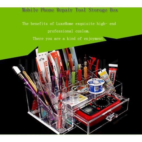 Mobile Phone Repair Tool Storage Box Toolbox Plastic Tool Boxes Electronic Screwdriver Tweezers Work-box