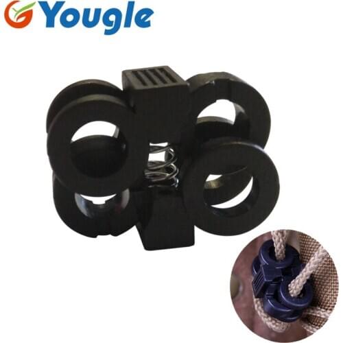 100 pcs 4mm Sports Shoelace Shoe Lace Stopper Rope Clamp Buckle Paracord Cord Lock