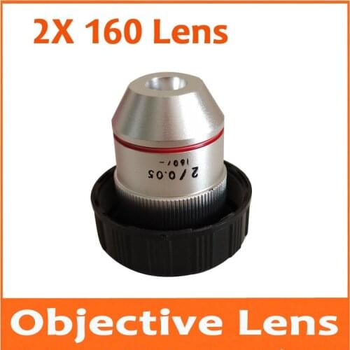 2X 195 Lab Educational Biological Microscope Achromatic Objective Lens 2 Times Optical Lens with Standard RMS Thread 20.2mm