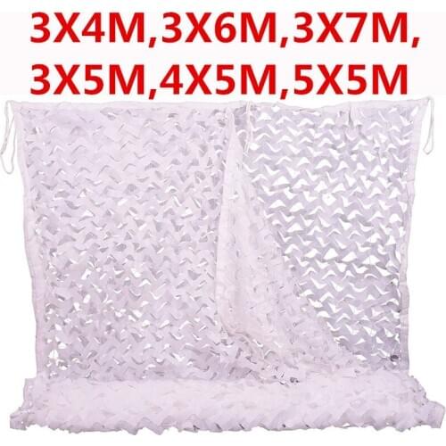 2X6M,3X6M,4X5M Military Snow White Camouflage Net 2 Layers Outdoor Hunting Blinds Camping Sun Shelter Net Photography Background