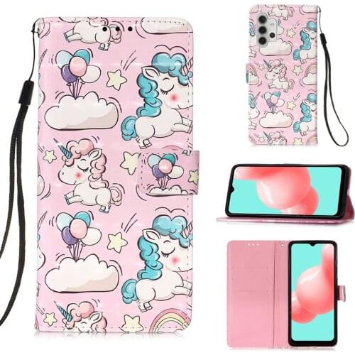 3D Cute Animals PU Leather Cover For Samsung Galaxy A32 5G Case Folio Stand Wallet Cover For Galaxy A325G Phone Cover