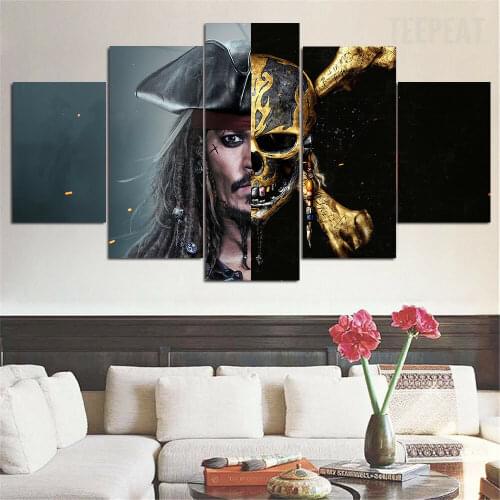 5Pcs Skeleton Movie Star Avatar Poster Canvas Picture Print Wall Art Canvas Painting Wall Decor for Living Room No Framed
