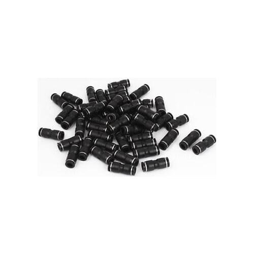 50pcs Push in to Connect 8mm OD Tube One Touch Straight Union Quick Lock Fitting