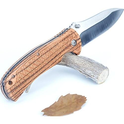8" Folding Knife 440C Titanium Coating Blade Pocket Survival Knives Hunting Tactical Camping Knives Outdoor Tools