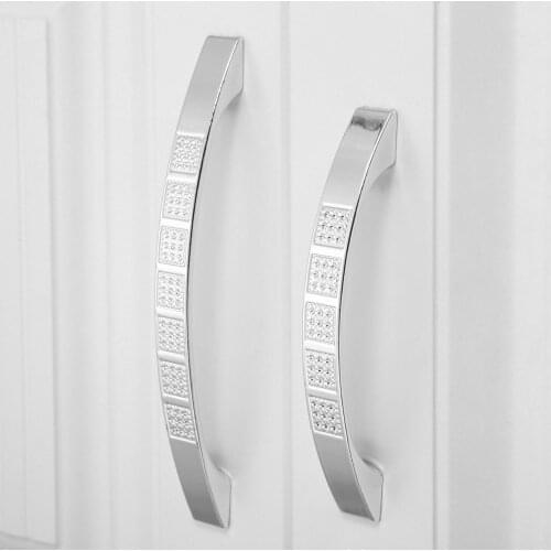 96/128mm Modern Kitchen Cabinet Knobs Handles Aluminum Alloy Furniture Handle For Cabinet Drawer Pulls Door Handle W/Screw