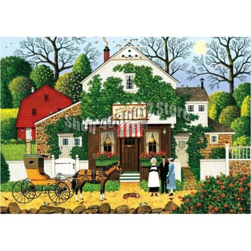 Diamond Mosaic Farm Cabins Cottages Houses Full Square Diy Diamond Painting Diamond Embroidery Home Decoration Cross Stitch Kit