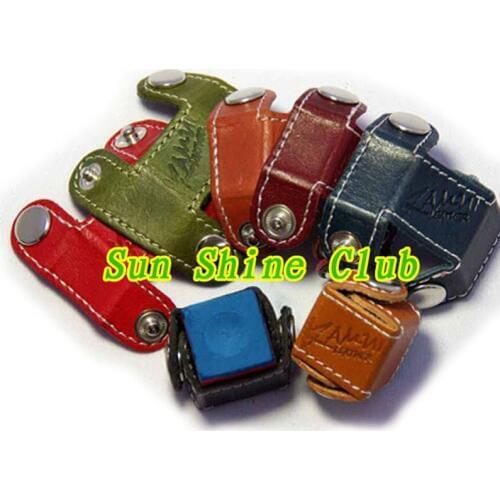Xmlivet 2pcs/lot genuine leather Kamui chalk holders/billiard accessories/billiards snooker chalk holder /cage