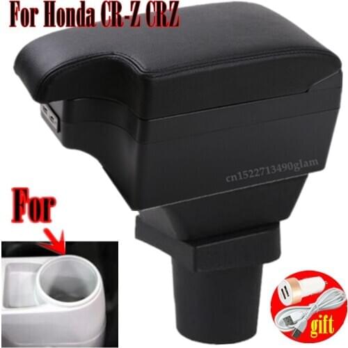 For Honda CR-Z CRZ armrest box universal car center console modification accessories double raised with USB