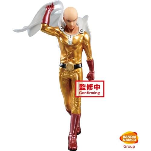 Banpresto Anime One Punch-Man Doll Model Dxf Saitama Metallic 176926 Action Figure Pvc Collectible Toys for Boys