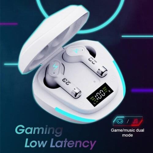 TWS Gaming Earbuds Dual-Mode Low Latency Headphone Bluetooth Earphone with Mic Bass Gamer Headset with 400mAh Charging Box