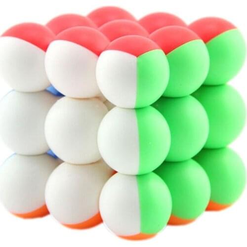 Colorful Ball Cube Toy 3x3x3 Magic Cube Stickerless Cube Puzzle Professional Speed Cubes Educational Toys For Students