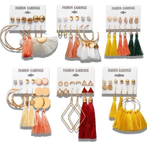 Fashion Statement Earrings Bohemian Big Geometric earrings For Women Hanging Drop Earing Female DIY Jewelry