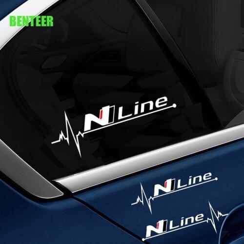 2Pcs Nline Car Windows Sticker For Hyundai Elantra Accent Tucson i40 i30 i10 i20 Veloster IX35 Solaris Genesis Veoster Sonata
