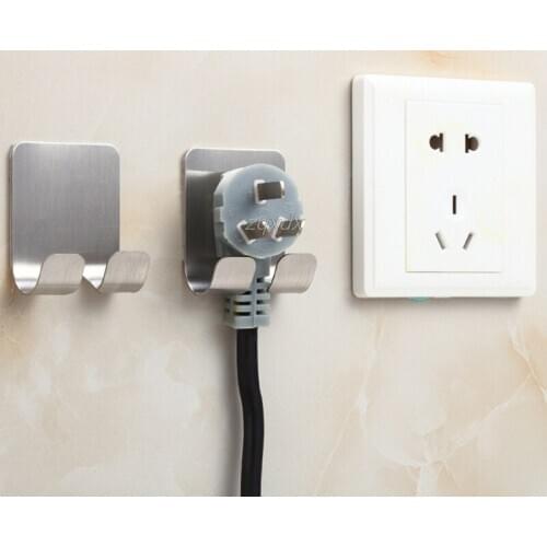 Wall sticking Phone Charging Holder Socket Strong Sticky Adhesive Charge Up Cell Phones Sopport Rack Shelf with Hooks JUL02