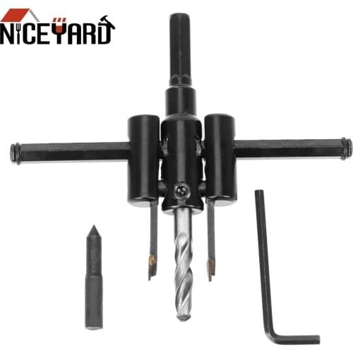 NICEYARD 40-120mm Adjustable Wood Circle Hole Saw Drill Bit Cordless Circle Cutter