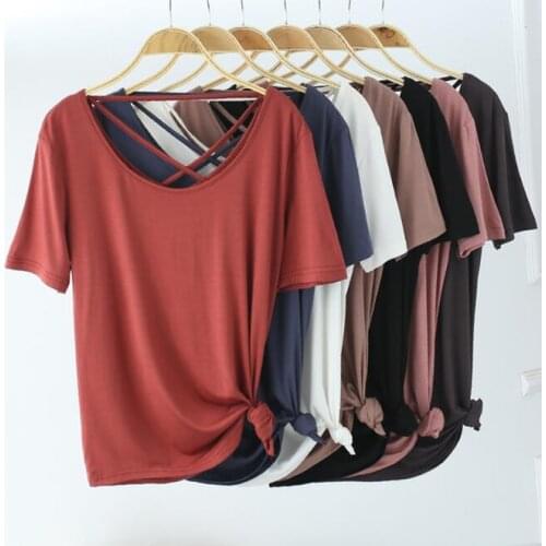 Bottoming shirt casual thin summer new style halter slim round neck short-sleeved T-shirt