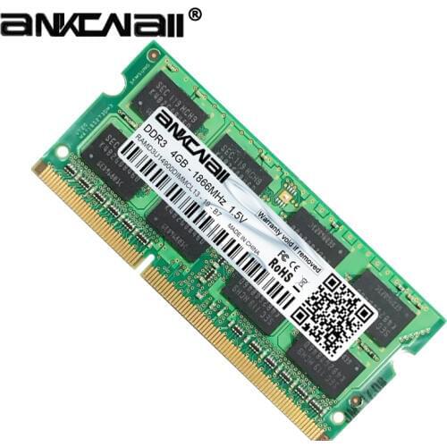 DDR3 RAM 4Gb (2pcs x 4GB)1866MHz PC3-14900 For Intel Laptop Memory DIMM 1.35V 204Pin