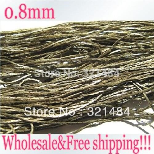 Wholesale Bulk 100meter Antique bronze brass metal 0.8mm snake Jewelry link chain