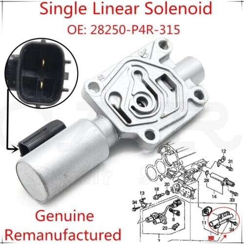 Original OEM 28250P4R315 28250-P4R-315 Single Linear Shift Solenoid Assembly for Honda CR-V CRV Civic for Acura Integra