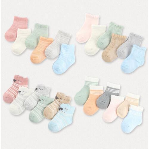 0-3 Year 12 Pairs Pack wholesale baby socks childrens summer mesh socks ultra-thin breathable stars moon boys girls kids socks