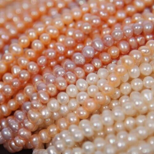 Freshwater Pearl Necklace Round Shape Pearls with Size Perfect Luster for Jewelry Diy Loose Pearl Strands Necklaces